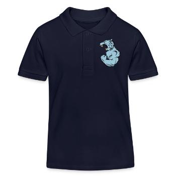 wolf_beast_2 - Kinder Organic Poloshirt Mini Sprinter von Stanley/Stella - Navy - Vorne