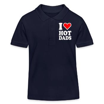 I love hot dads - Kinder Organic Poloshirt Mini Sprinter von Stanley/Stella - Navy - Vorne