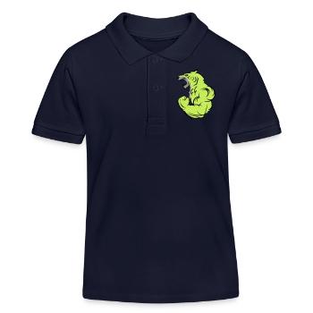 strong tiger 02 - Kinder Organic Poloshirt Mini Sprinter von Stanley/Stella - Navy - Vorne