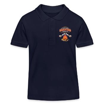Camping Humor Komfortzone Marshmallows rösten - Kinder Organic Poloshirt Mini Sprinter von Stanley/Stella - Navy - Vorne