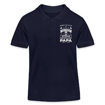 LES PLUS IMPORTANT M'APPELLENT PAPA - Polo enfant bio Stanley/Stella - bleu marine - Devant