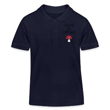 Pilz / Pilzsuche / Kommissionierung / Wald - Kinder Organic Poloshirt Mini Sprinter von Stanley/Stella - Navy - Vorne