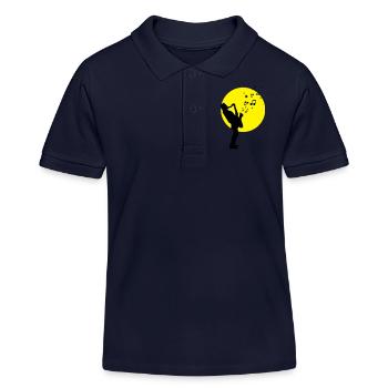 Musik - Musiker Jazz - Kinder Organic Poloshirt Mini Sprinter von Stanley/Stella - Navy - Vorne