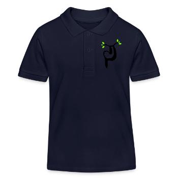 paresseux 02 - Polo enfant bio Stanley/Stella - bleu marine - Devant