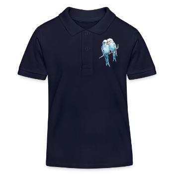 Budgies - Kids Organic Polo Shirt by Stanley/Stella - navy - Front