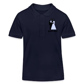 Hochzeits-Spiel über - Kinder Organic Poloshirt Mini Sprinter von Stanley/Stella - Navy - Vorne