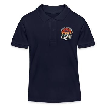 1960 Vintage - Geburtstagsgeschenk 1960 Retro 1960 - Kinder Organic Poloshirt Mini Sprinter von Stanley/Stella - Navy - Vorne