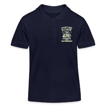 Als gott mich schuf brauchte er gute traktorfahrer - Kinder Organic Poloshirt Mini Sprinter von Stanley/Stella - Navy - Vorne