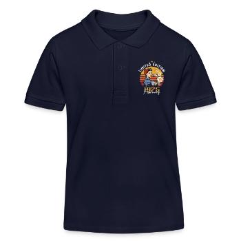 49 years old - Born in February 1975 - Kids Organic Polo Shirt by Stanley/Stella - navy - Front