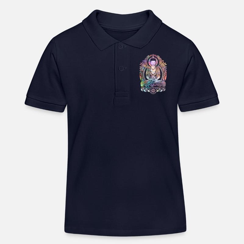 Cosmic Buddha - Polo enfant bio Stanley/Stella - bleu marine