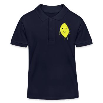 Zitrone blinzeln - Kinder Organic Poloshirt Mini Sprinter von Stanley/Stella - Navy - Vorne