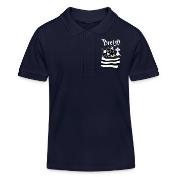 Breizh Bretagne - Polo enfant bio Stanley/Stella - bleu marine - Devant