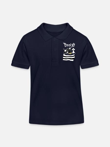 Breizh Bretagne - Polo enfant bio Stanley/Stella - bleu marine