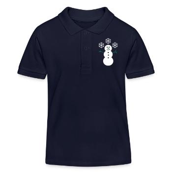 Schneemann - Kinder Organic Poloshirt Mini Sprinter von Stanley/Stella - Navy - Vorne