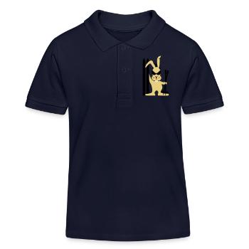 Skihase / ski bunny (3c) - Polo enfant bio Stanley/Stella - bleu marine - Devant