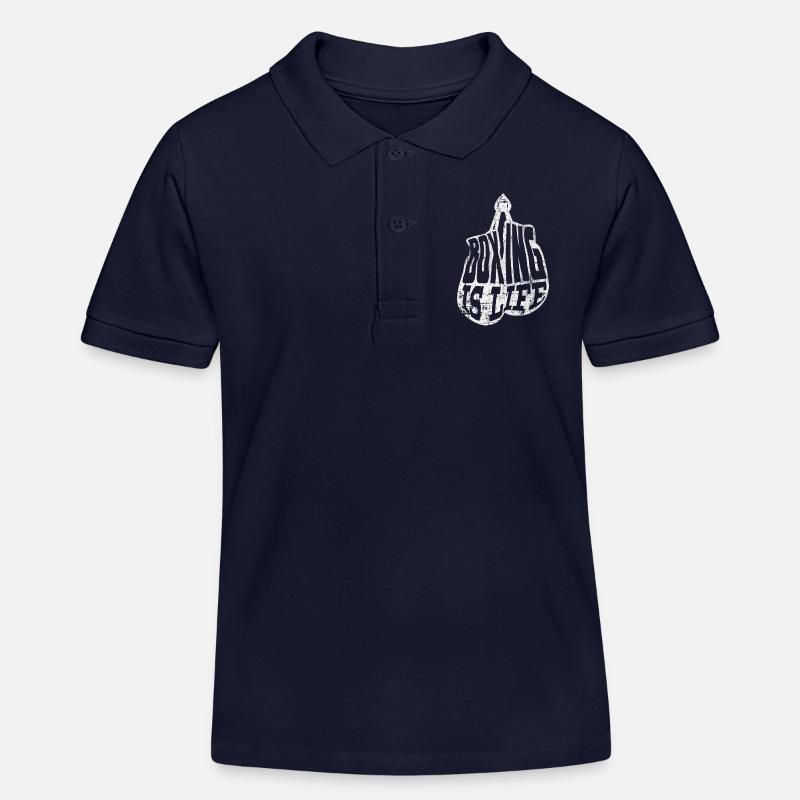 Gant de boxe Boxe - Polo enfant bio Stanley/Stella - bleu marine