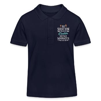 Cool Office Manager Team Leadership Office - Polo enfant bio Stanley/Stella - bleu marine - Devant