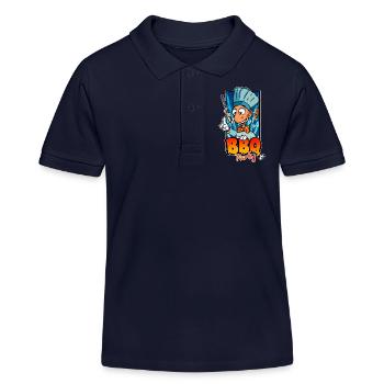 Grillparty - Kinder Organic Poloshirt Mini Sprinter von Stanley/Stella - Navy - Vorne