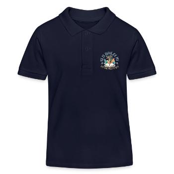 Poetry Lover He Is Half Of My Soul Poetry Writing - Kinder Organic Poloshirt Mini Sprinter von Stanley/Stella - Navy - Vorne