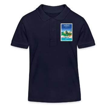 Hyères Port Cros - Kids Organic Polo Shirt by Stanley/Stella - navy - Front