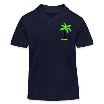 palme - Kinder Organic Poloshirt Mini Sprinter von Stanley/Stella - Navy - Vorne
