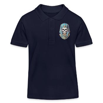 pharaon- momie - egypte - Polo enfant bio Stanley/Stella - bleu marine - Devant