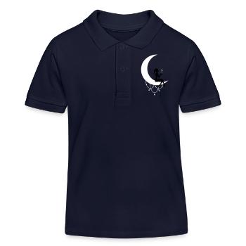 Fée Elfe Croissant de Lune Fantaisie - Polo enfant bio Stanley/Stella - bleu marine - Devant