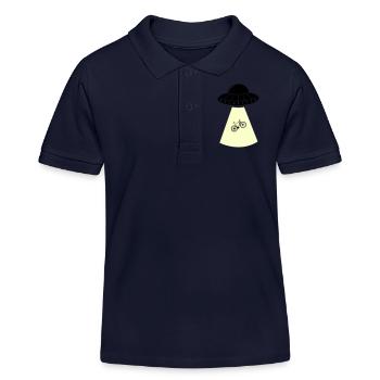 ufo fahrrad - Kinder Organic Poloshirt Mini Sprinter von Stanley/Stella - Navy - Vorne