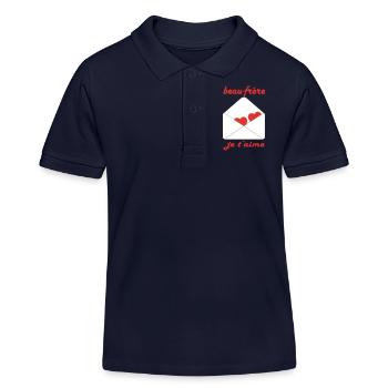 Beau frère je t'aime - Polo enfant bio Stanley/Stella - bleu marine - Devant