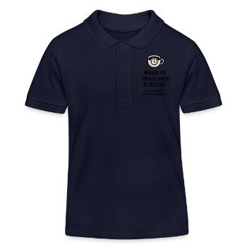 Fristen und Entkoffeinierung - Kinder Organic Poloshirt Mini Sprinter von Stanley/Stella - Navy - Vorne