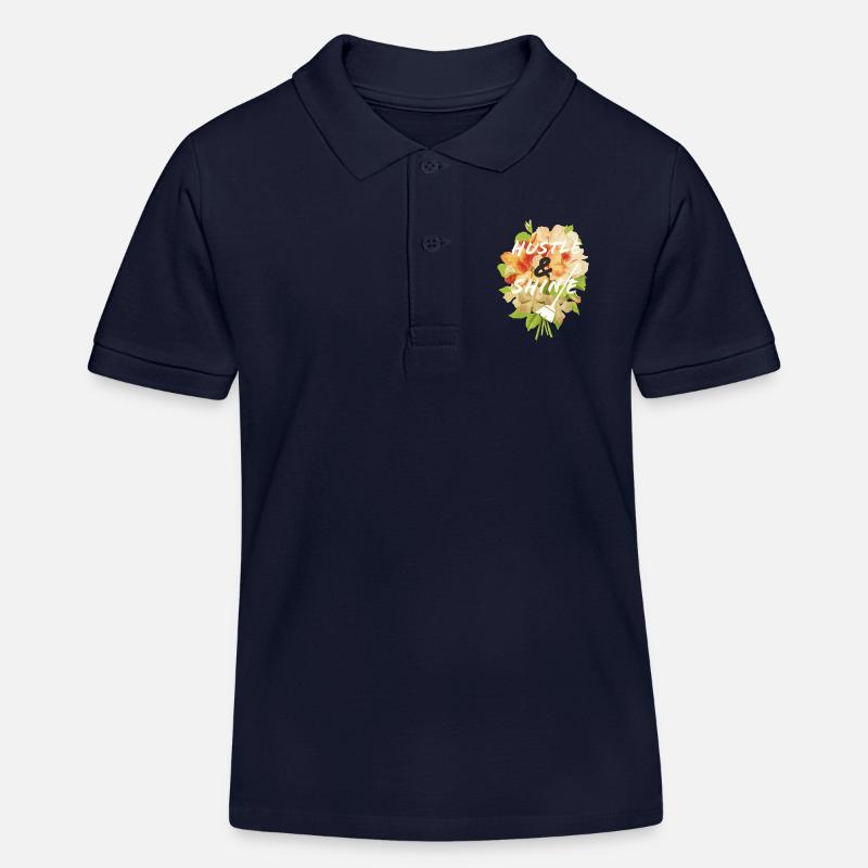Hustle & Shine - Polo enfant bio Stanley/Stella - bleu marine