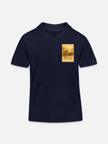 Biber-Hingabe in Stille - Kinder Organic Poloshirt Mini Sprinter von Stanley/Stella - Navy