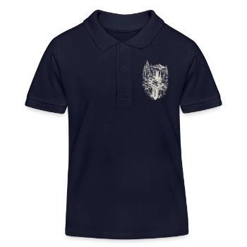 Wildwasser Kajakfahrer Kajakfahren Geschenk - Kinder Organic Poloshirt Mini Sprinter von Stanley/Stella - Navy - Vorne