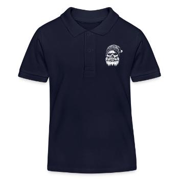 Lumberjack Skull - Kids Organic Polo Shirt by Stanley/Stella - navy - Front