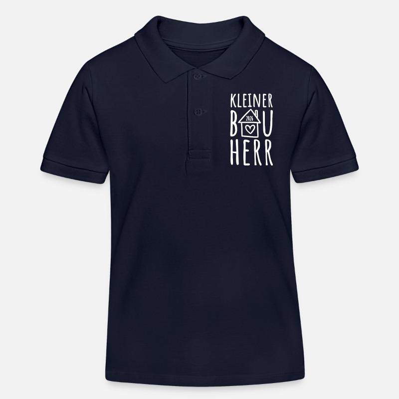 Kleiner Bauherr 2026 - Kinder Organic Poloshirt Mini Sprinter von Stanley/Stella - Navy