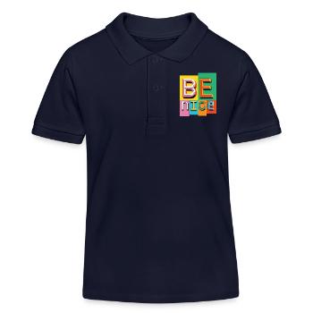 Soyez gentil - Polo enfant bio Stanley/Stella - bleu marine - Devant