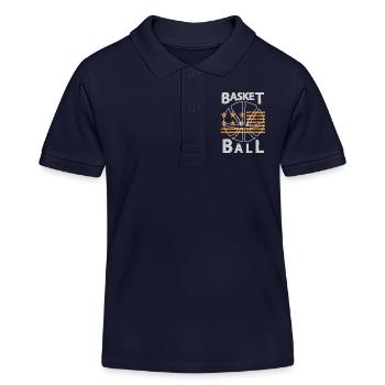 Basketball Basketball Players - Kids Organic Polo Shirt by Stanley/Stella - navy - Front