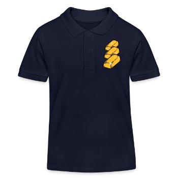 gold_po3 - Kinder Organic Poloshirt Mini Sprinter von Stanley/Stella - Navy - Vorne