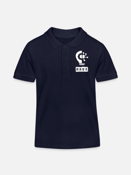 Rave-Glühbirne - Kinder Organic Poloshirt Mini Sprinter von Stanley/Stella - Navy