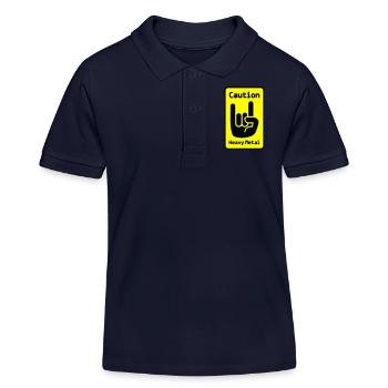 Attention: Heavy Metal - Polo enfant bio Stanley/Stella - bleu marine - Devant