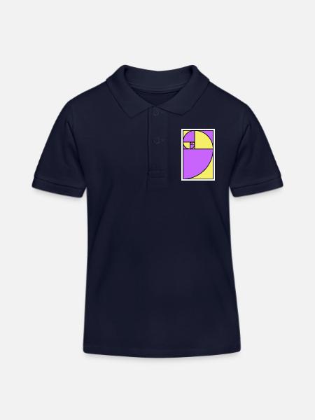 Spirale des Goldenen Schnitts - Kinder Organic Poloshirt Mini Sprinter von Stanley/Stella - Navy