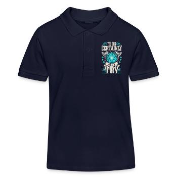 Dragon Jeux de rôle - Tu peux certainement essayer - Polo enfant bio Stanley/Stella - bleu marine - Devant
