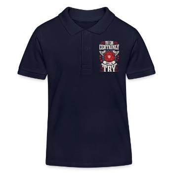 Dragon Jeux de rôle - Tu peux certainement essayer - Polo enfant bio Stanley/Stella - bleu marine - Devant