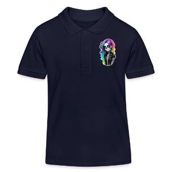 Halloween - Rock & Regenbogen - Kinder Organic Poloshirt Mini Sprinter von Stanley/Stella - Navy - Vorne