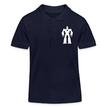 Robots – Technologie de l’IA Science-fiction Nerd Design - Polo enfant bio Stanley/Stella - bleu marine - Devant