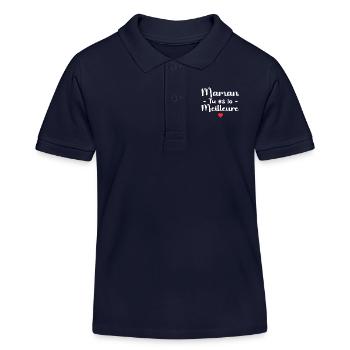 Maman Tu Es La Meilleure - Polo enfant bio Stanley/Stella - bleu marine - Devant
