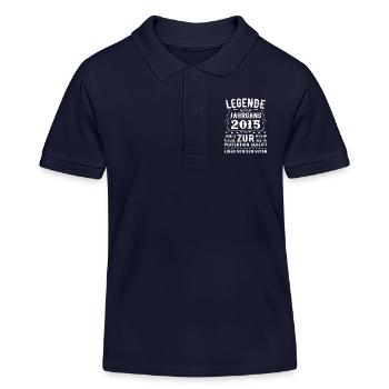 Legend - Vintage 2015 - Matured to perfection - Kids Organic Polo Shirt by Stanley/Stella - navy - Front