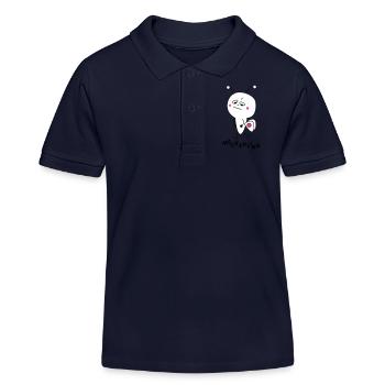 Schmetterling meckert - Kinder Organic Poloshirt Mini Sprinter von Stanley/Stella - Navy - Vorne
