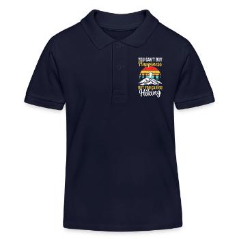 You can't buy happiness but you can go Hiking - Hi - Kids Organic Polo Shirt by Stanley/Stella - navy - Front
