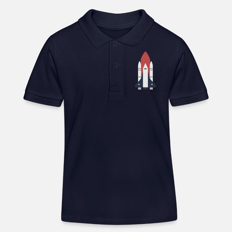 idée cadeau Rocket Space - Polo enfant bio Stanley/Stella - bleu marine